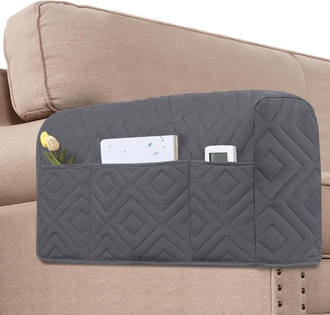 H.VERSAILTEX Armrest Covers for Sofa Water Resistant Couch Arm Covers Remote by HVERSAILTEX