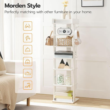HOOBRO Vertical Shoe Rack for Front Door Entryway, 7 Tier Wooden Shoe Storage - Image 4