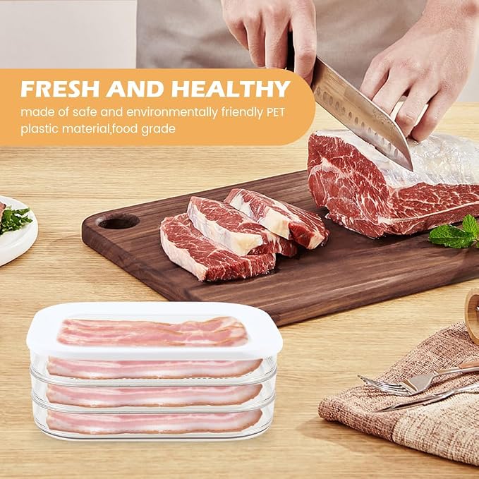3 Layer Deli Meat Container for Fridge Stackable Organizer | Fridge storage for - Image 6