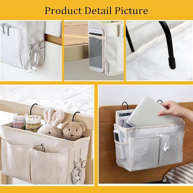 Bedside Caddy Organizer/Bedside Hanging Storage Bag Multi-Function Caddy - Image 4
