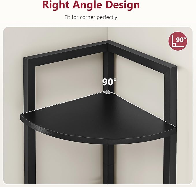 Tajsoon Small Corner Shelf Stand 3 Tier 39.5" - Image 4