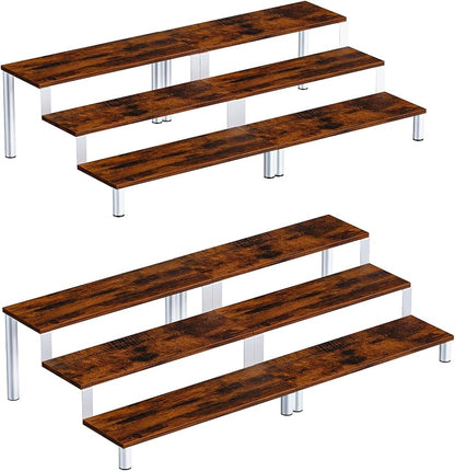 Wooden Display Stand Riser, 3 Tier Perfume Organizer Stand Cupcake Stand Holder by MIMIyasha