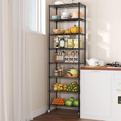 SINGAYE 8 Tier Shelf Organizer Storage Metal Shelves Garage Wire Shelving Unit - Image 2