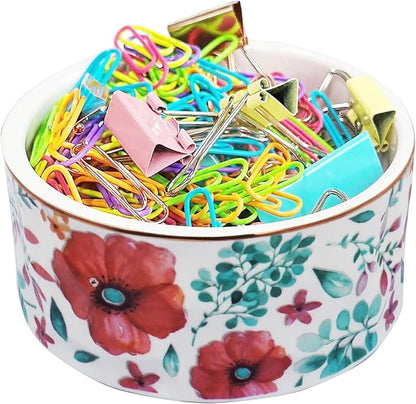 Ceramic Paper Clip Holders Paperclips Holder Dispenser Cute Clips Organizer by CuteThingsforHome