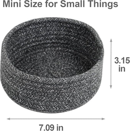 Small Woven Cotton Rope Baskets, Gift and Storage Baskets, Nursery Organizer - Image 4