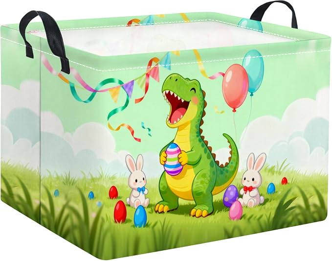 Rectangular Easter Basket for Home Kitchen Baby Girls Basket Cute Storage Bin by TIBAOLOVER