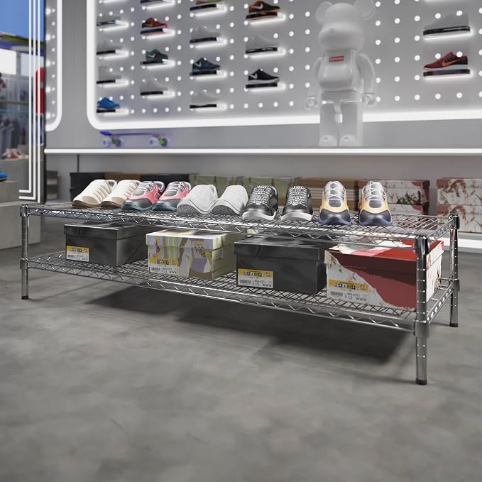 21" Deep x 60" Wide x 14" Height Wire Shelving Kit | 2-Tier | NSF Commercial - Image 2