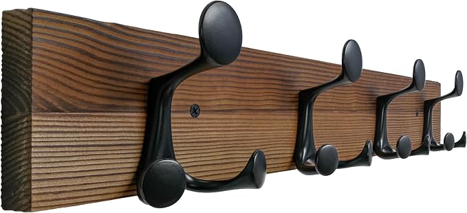 SKOLOO 24-Inch Wood Coat Rack Wall Mount by SKOLOO