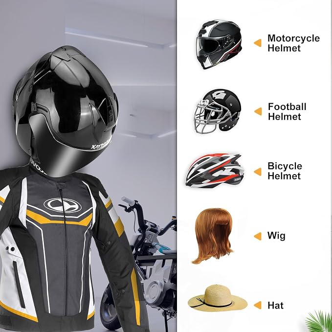 PAHTTO Motorcycle Helmet Holder 2 Pack, Helmet Rack Wall Mount - Image 4