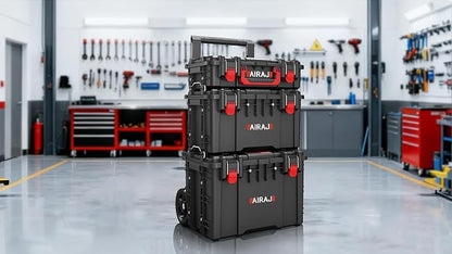 Rolling Tool Box with Wheels Heavy Duty, Modular Stackable Tool Box Organizer - Image 7