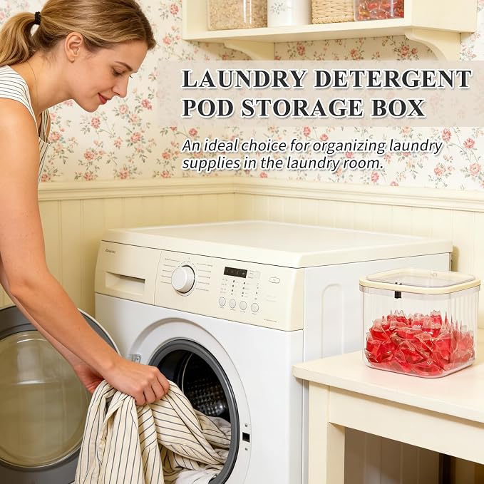 Gute Laundry Pod Holder with Pop-Up Lid — 2L Storage Container - Image 7