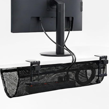 VIVO No Drill Clamp-on 24 inch Mesh Net Under Desk Cable Management Wire by Unknown