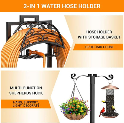 Garden Hose Holder with Shepherds Hooks - Image 6