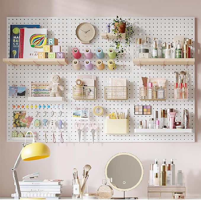 HUHOLE Pegboard Hooks 6 Inch 50PC, Fit 1/4" or 1/8" Pegboard, Ideal Peg Board - Image 4