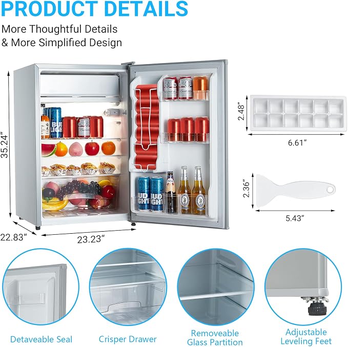 Jojoka 4.3 Cu.ft Mini Fridge - Image 4