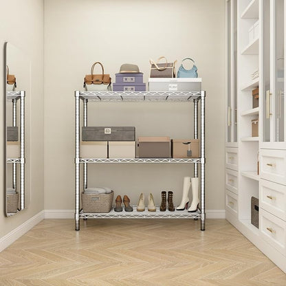 ROOMTEC 3-Tier Heavy Duty Wire Shelving Unit, 1200 lbs Total Capacity - Image 5