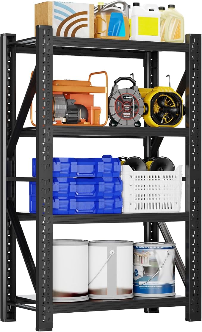 3000LBS Garage Shelving 32" W Garage Shelving Heavy Duty 4-Tier Metal Storage by Unknown