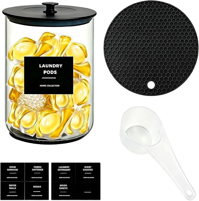 1 Gallon Glass Laundry Detergent Dispenser by Unknown