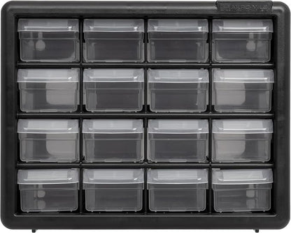 Akro-Mils 16-Drawer Plastic Storage Cabinet, 10.5"W x 6.5"D x 8.5"H, Makeup - Image 16