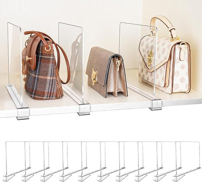 10 Pack Shelf Dividers, Adjustable Shelf Dividers by Unknown