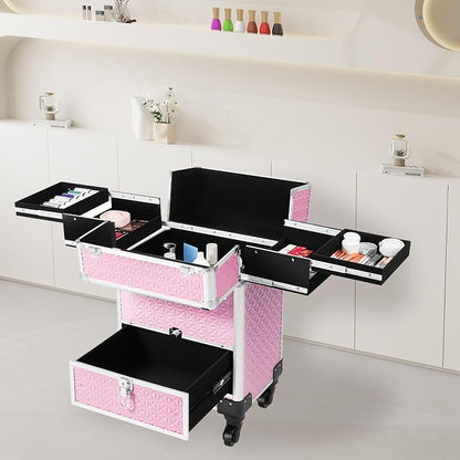 Professional Rolling Makeup Train Case - Image 5