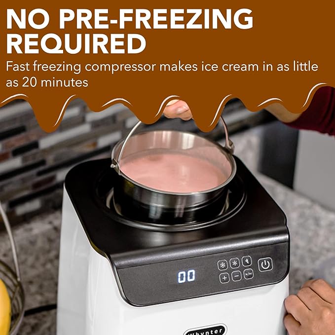 Whynter Ice Cream Maker Machine Automatic 1.28 Qt Upright - Image 5