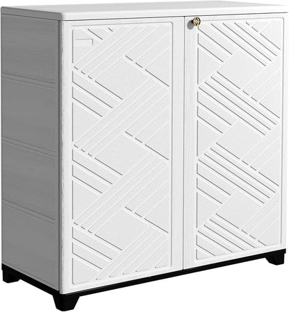 Mrosaa Storage Box Outdoor Caninet, Resin Indoor Storage Box Waterproof by Mrosaa