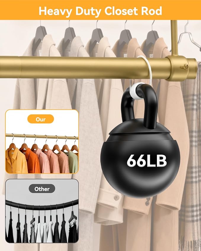Supforce Ceiling Mounted Closet Rods - Image 5