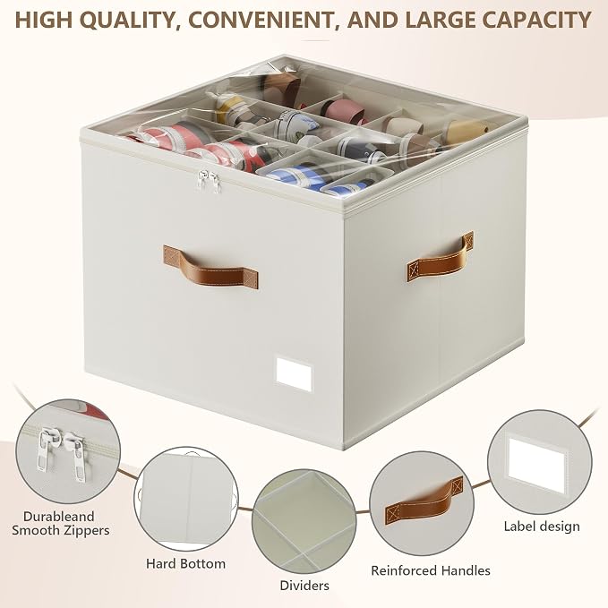 Vincona Shoe Organizer for Closet, 2 Pack Shoe Storage Bins Foldable Shoe - Image 3