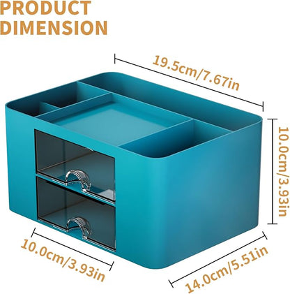 Marbrasse Pen Organizer with 2 Drawer, Desk Organizers and Accessories with 5 - Image 4