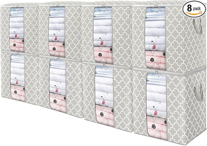 WISELIFE Storage Bags 8 Pack/100L Large Blanket Clothes Organization and by WiseLife