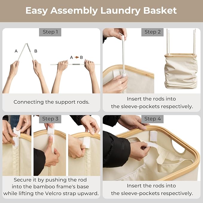 StorageWorks 60L Slim Laundry Hamper - Image 7