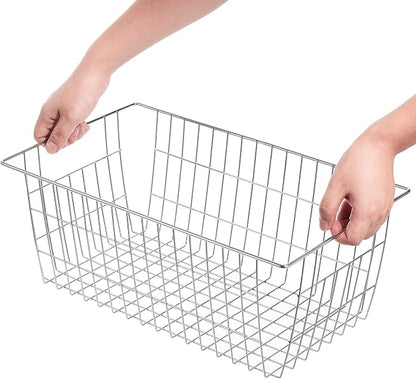Slideep Wire Baskets Farmhouse Freezer Organizer Storage Bin Basket - Image 7
