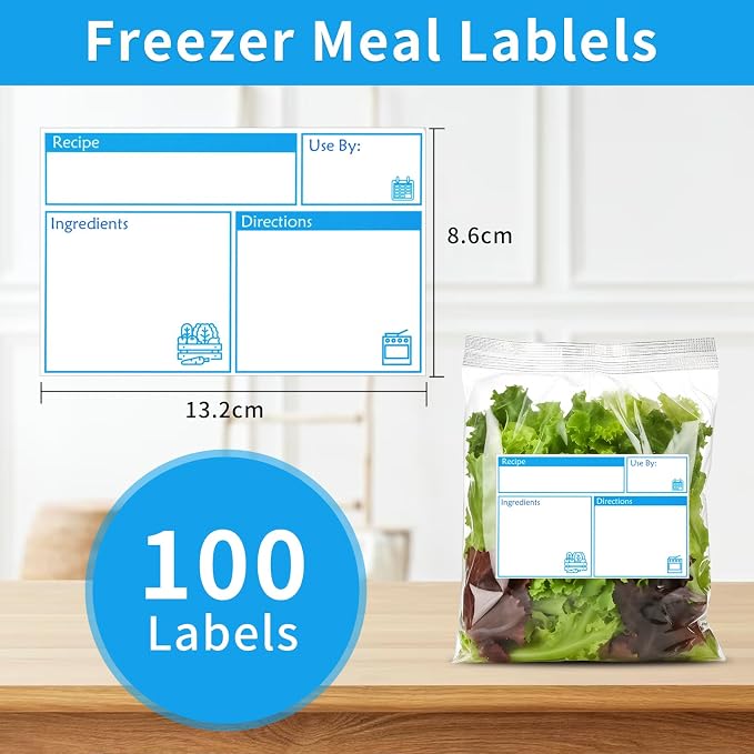100pcs Labels for Freezer Bags Freezer Meal Labels - Image 4