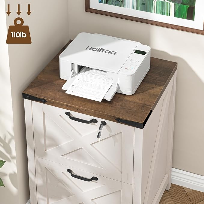 Farmhouse 2 Drawers File Cabinet - Image 5