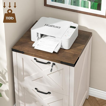Farmhouse 2 Drawers File Cabinet - Image 5