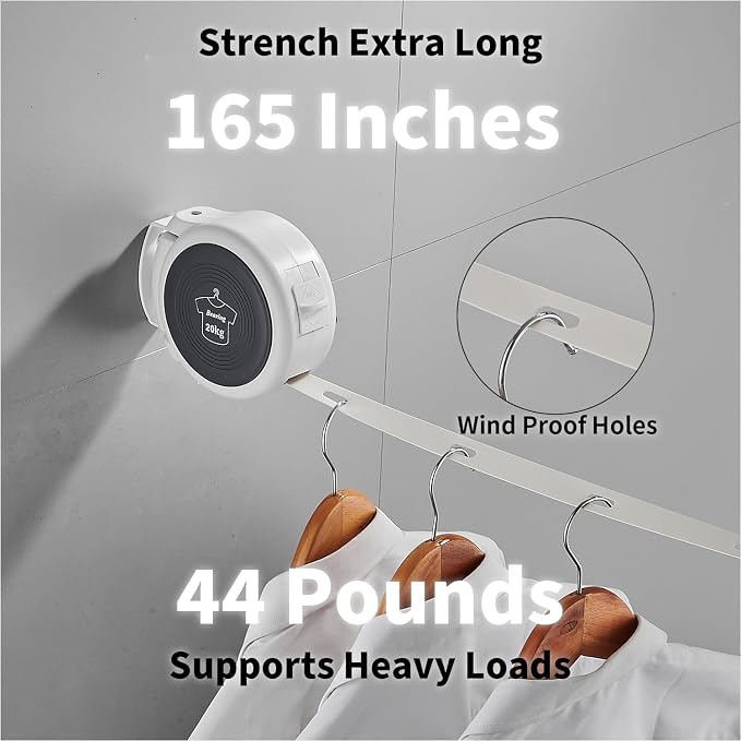 Retractable Clothesline Indoor Outdoor Clothesline - Image 3