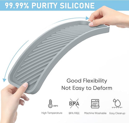 EG-SIPRO Kitchen Sink Organizer Tray, 2 Pack Silicone Sponge Holder - Image 3