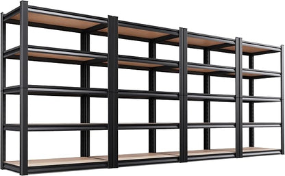 4 Pack Garage Shelving Heavy Duty Storage Shelves, Metal Adjustable Shelving by AOAORGG