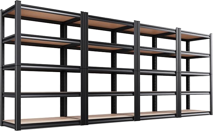 Set of 4 71"H-35"W-16D Garage Shelving-2050LBS 5 Tier Storage Shelves, by CreatingaComfortableLiving