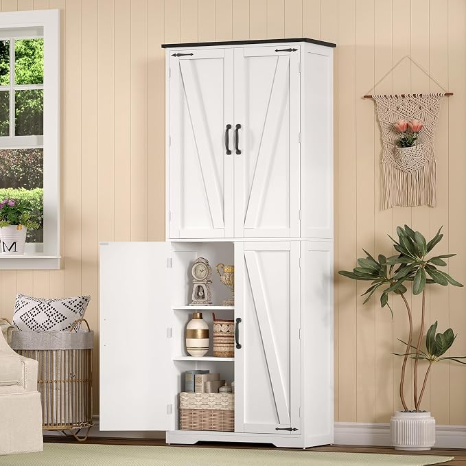 TEENFON Tall Pantry Cabinet, Kitchen Cabinet - Image 4