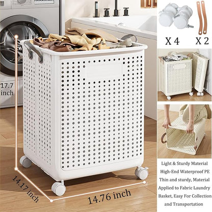 WESAPPINC Collapsible Large Laundry Hamper, Plastic Laundry Basket - Image 3