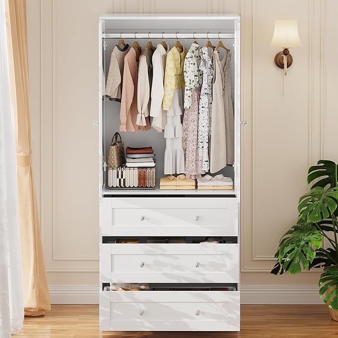 VOWNER 71" Tall Armoire Wardrobe Closet - Image 5