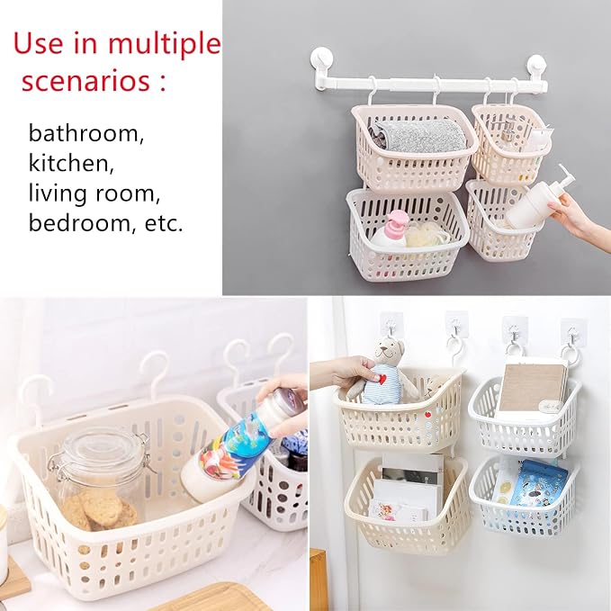 3PCS Plastic Hanging Baskets for Shower, Organizer - Image 3