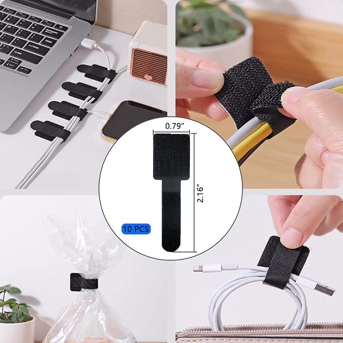 ELII 302PCS Cable Management Kit 4 Cable Sleeve, 45Cable Clips, 11Cable Holders - Image 6