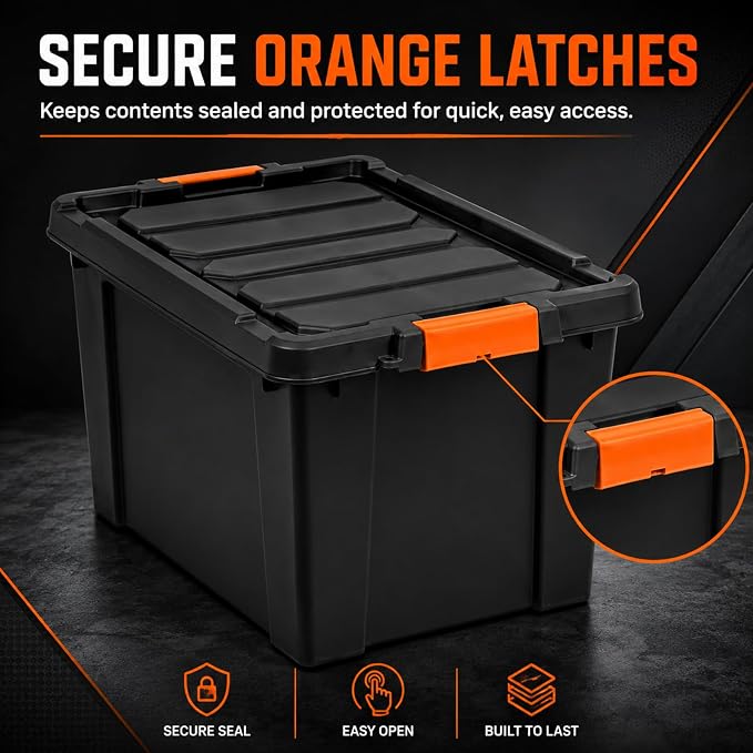19 Gal Heavy Duty Plastic Storage Bins - Image 7