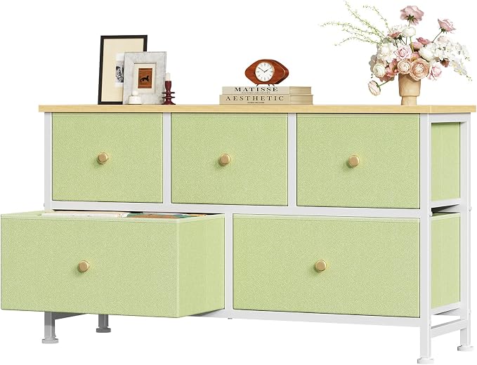 OLIXIS 5 Drawer Dresser for Bedroom, Storage Organizer Unit for Closet | Chest by OLIXIS