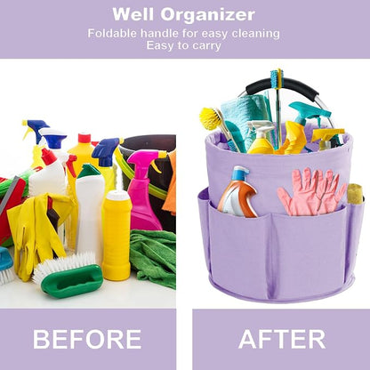Cleaning Caddy with Handle, Cleaning Products Organiser, 17L Foldable Storage - Image 3