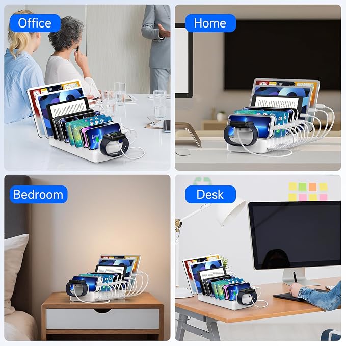 320W Charging Station for Multiple Devices, 10 Ports Fast Multi-Device Charger - Image 8