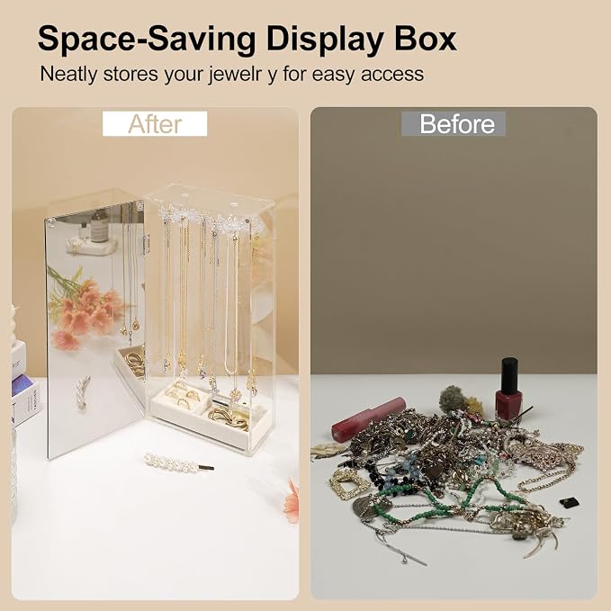 Acrylic Jewelry Organizer with Mirror - Image 5